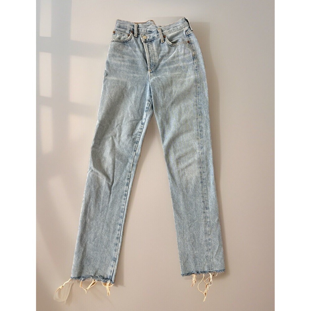 AGOLDE Criss Cross Jean SIZE 23 Straight Leg Upsized Light Wash